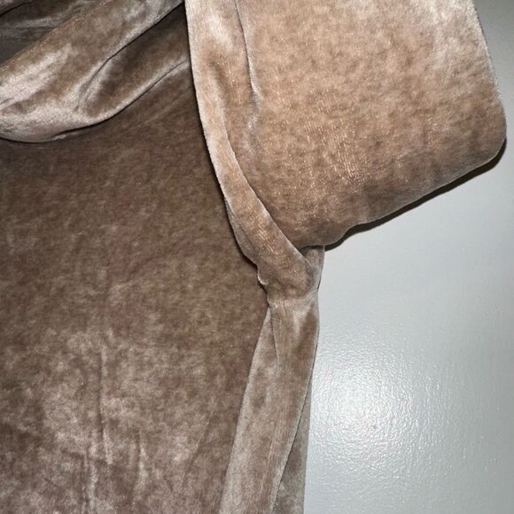 J. Jill Pure Velvet Mock Neck Tunic Sweater Tan Brown XS EUC - Picture 5 of 13